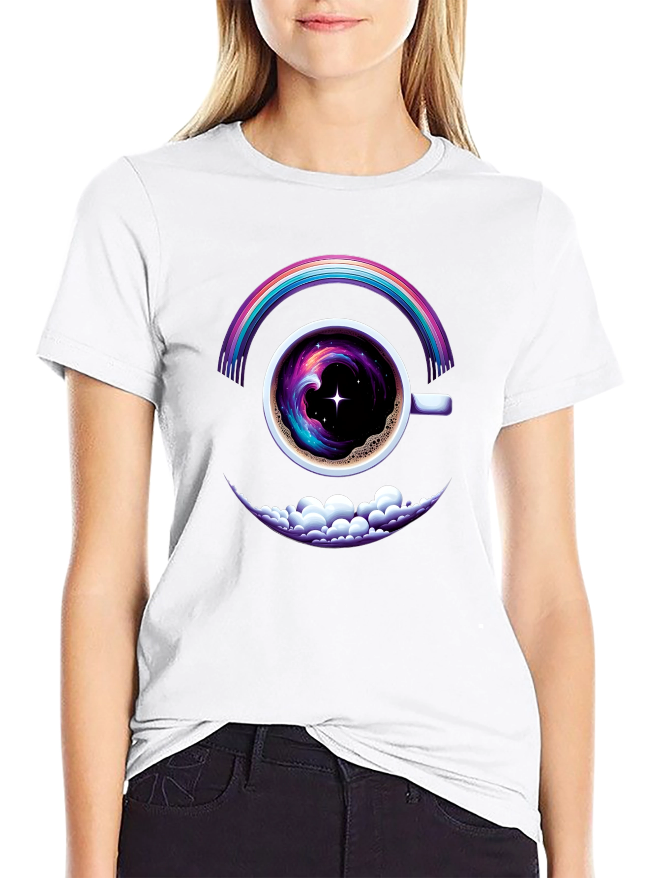 Cosmic Coffee Rainbow T-Shirt