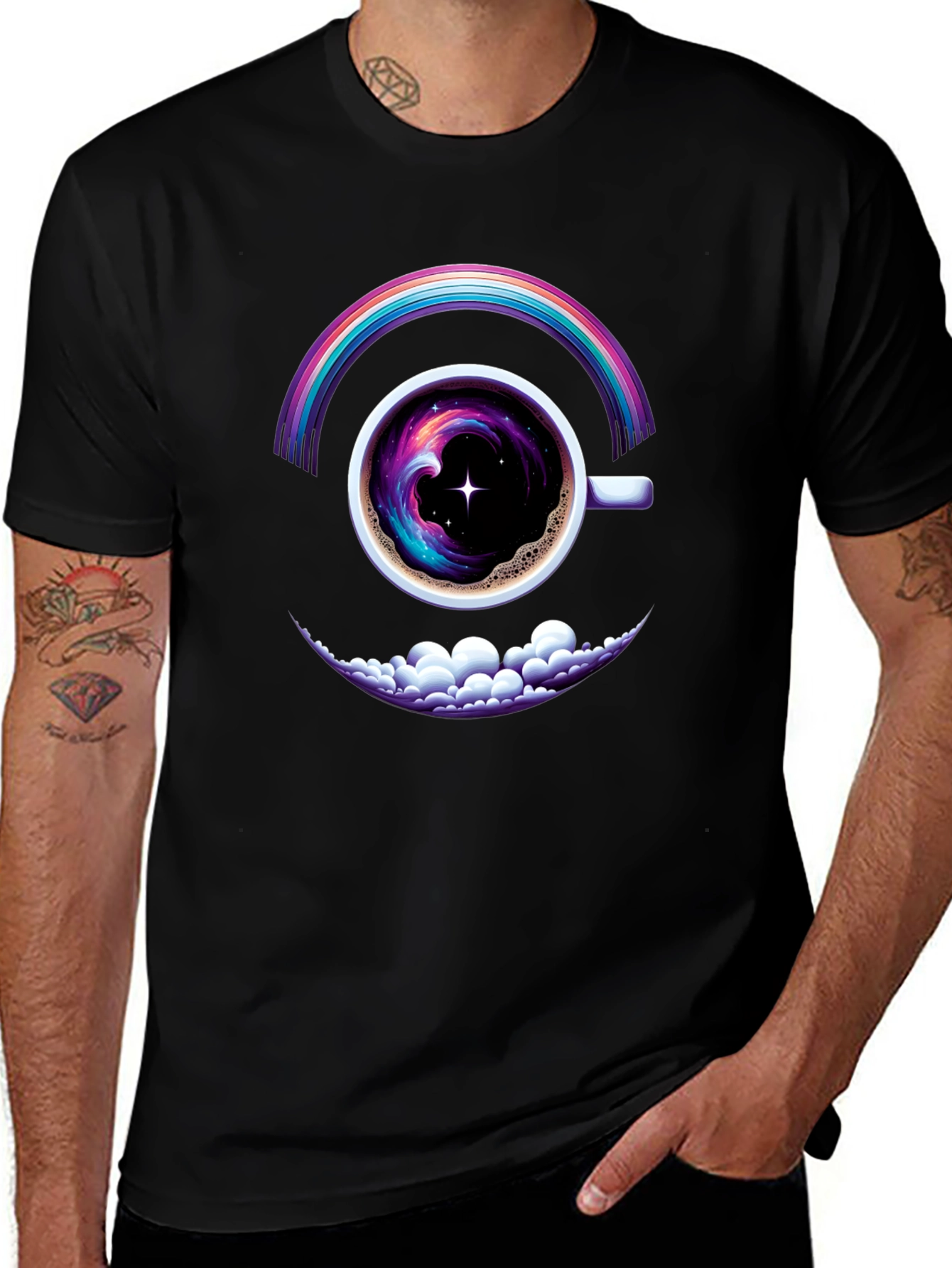 Cosmic Coffee Rainbow T-Shirt
