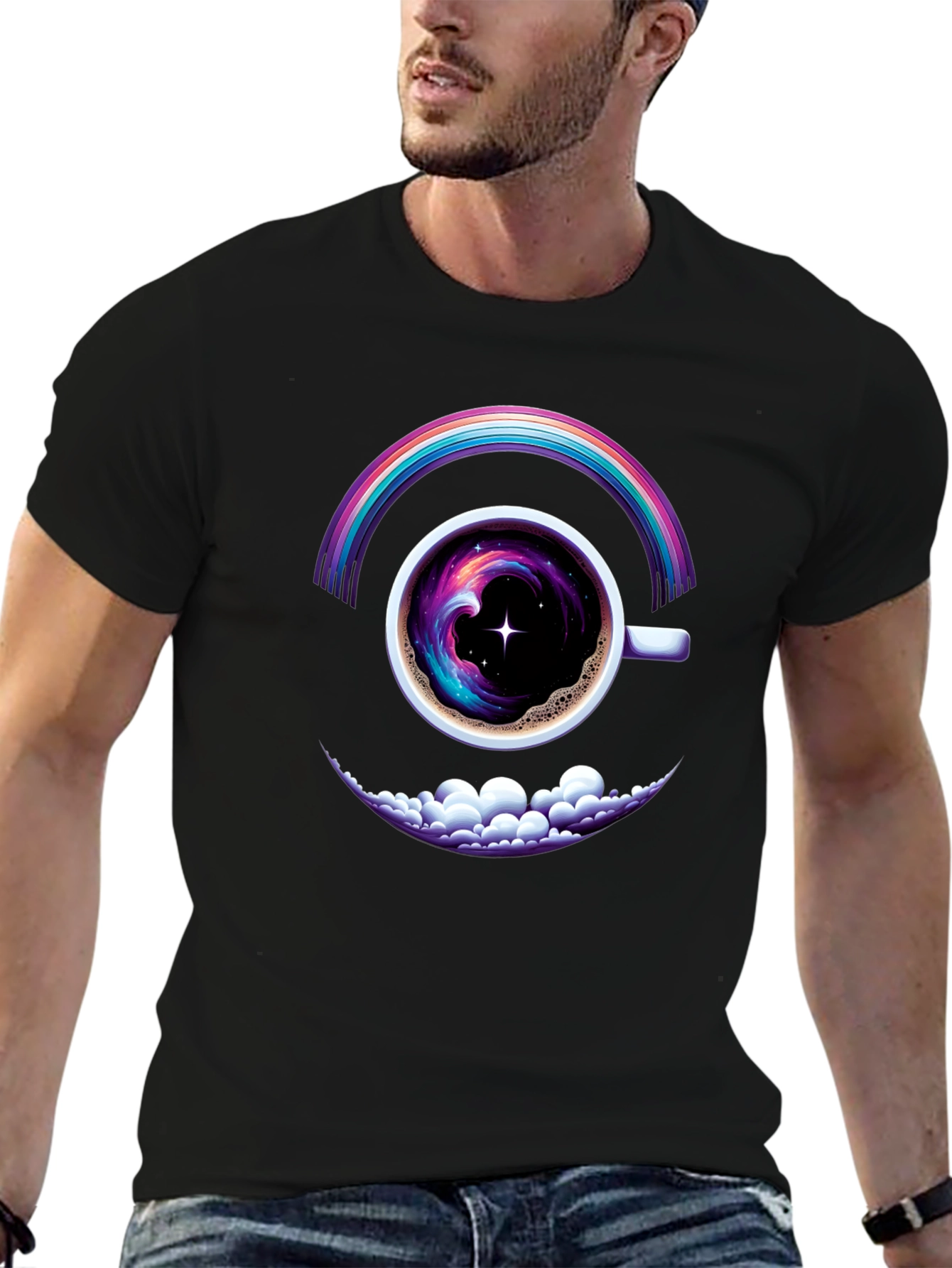 Cosmic Coffee Rainbow T-Shirt