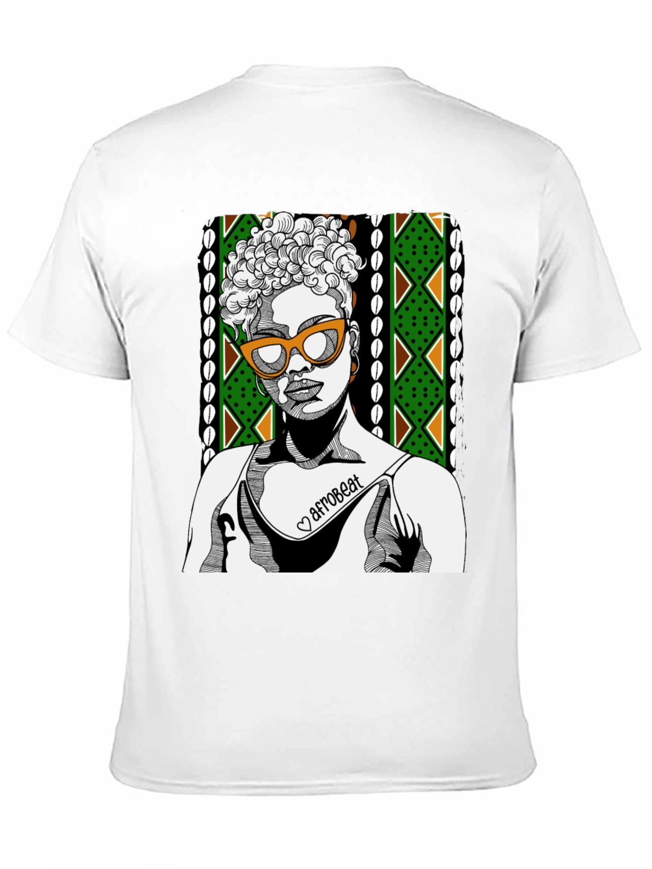 Afrobeat Woman Graphic Tee - Stylish Crew Neck T-Shirt