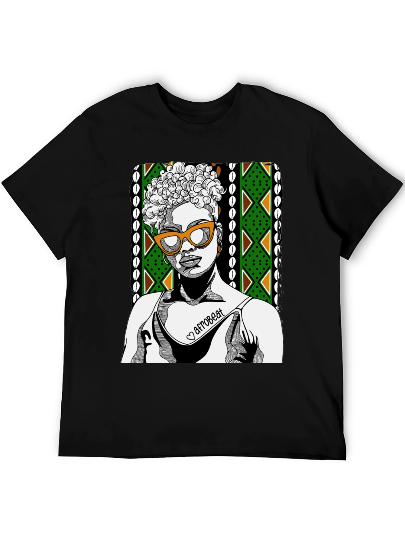 Afrobeat Woman Graphic Tee - Stylish Crew Neck T-Shirt