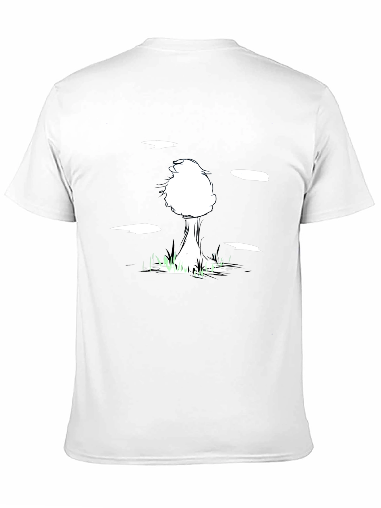 Abstract Tree Graphic Tee - Black Cotton Blend