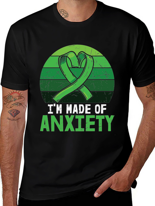 Anxiety Ribbon T-Shirt: Green Awareness Tee