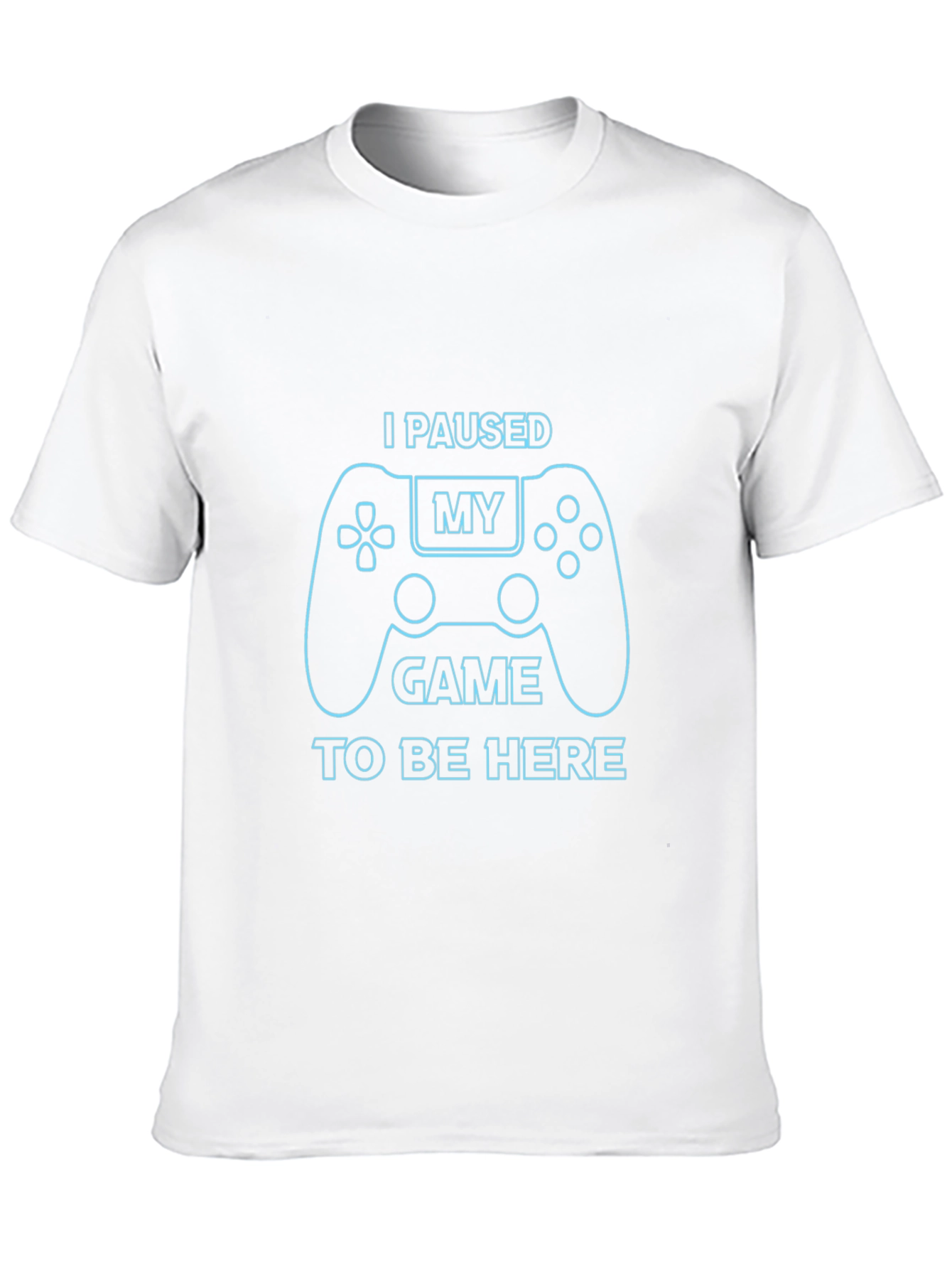 I Paused My Game Black T-Shirt