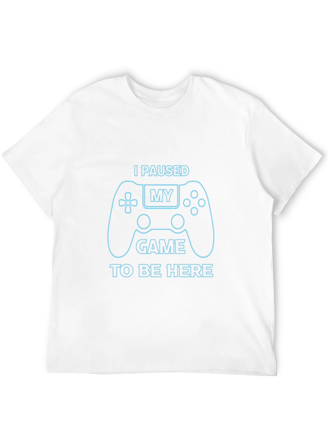 I Paused My Game Black T-Shirt