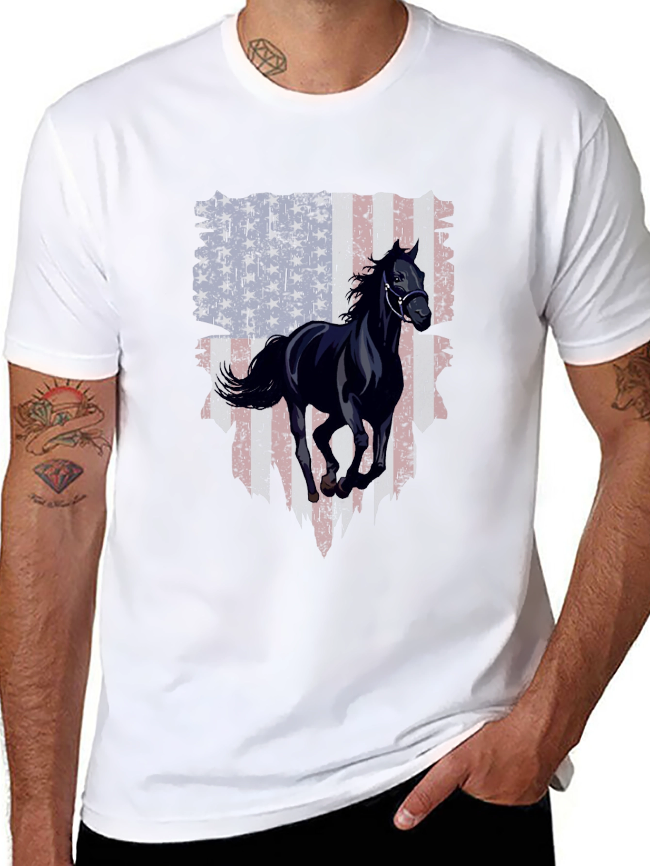 Patriotic Horse Graphic Tee
