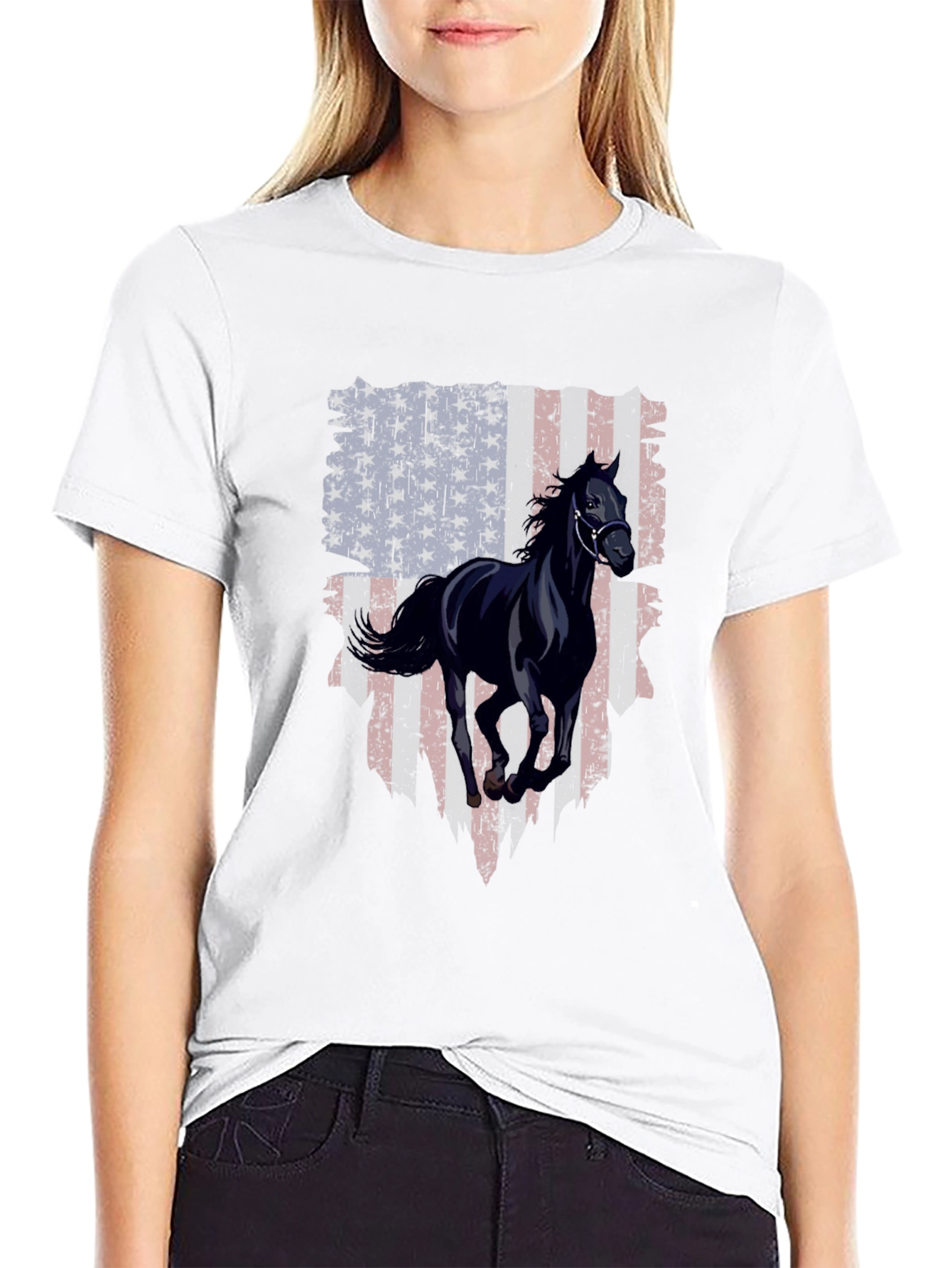 Patriotic Horse Graphic Tee