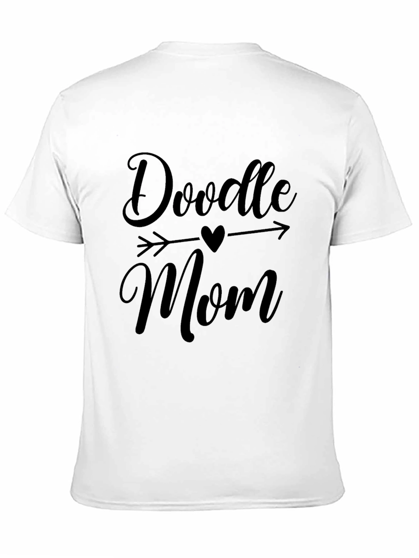 Doodle Mom Graphic T-Shirt Black Short Sleeve