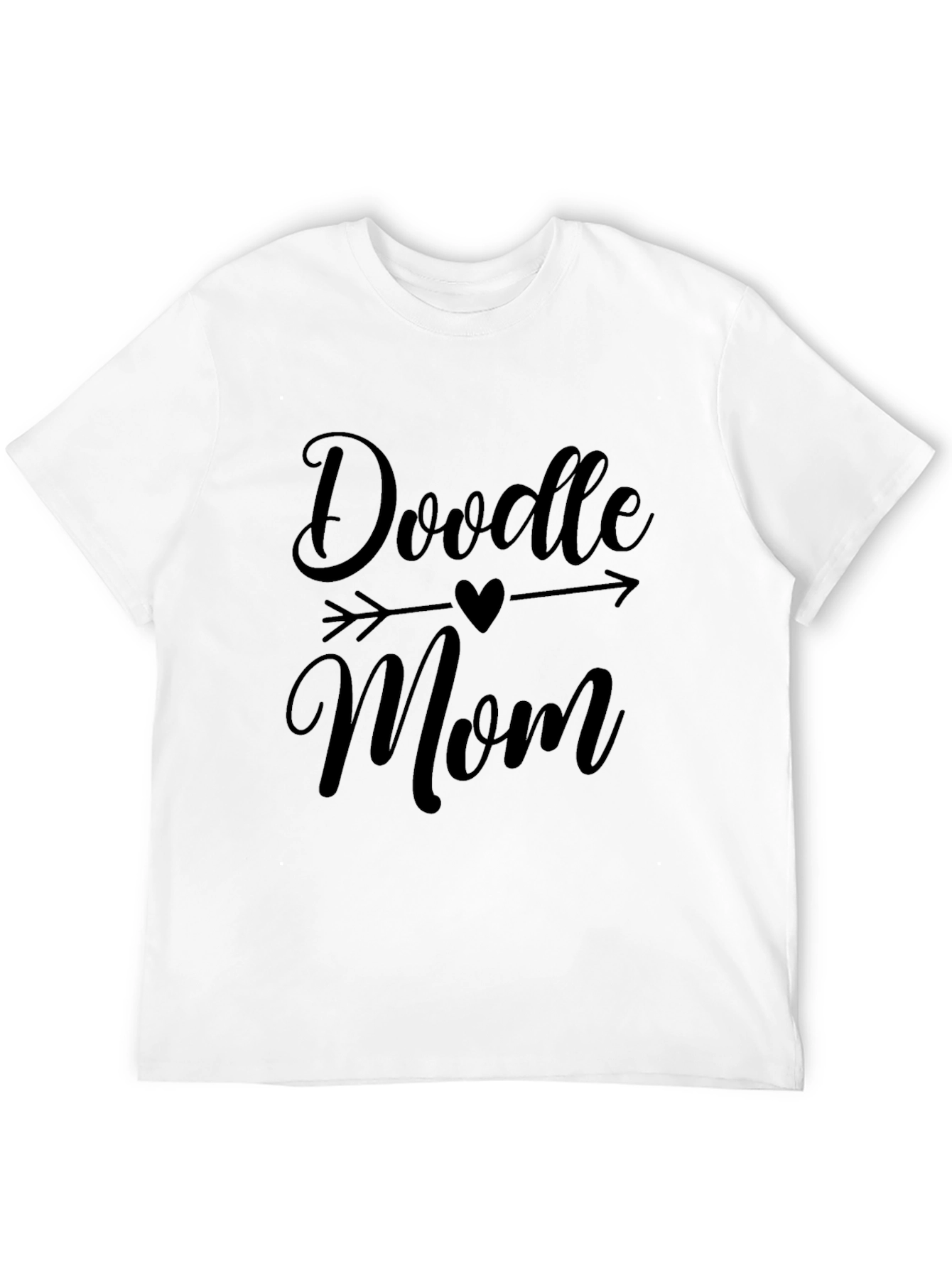 Doodle Mom Graphic T-Shirt Black Short Sleeve