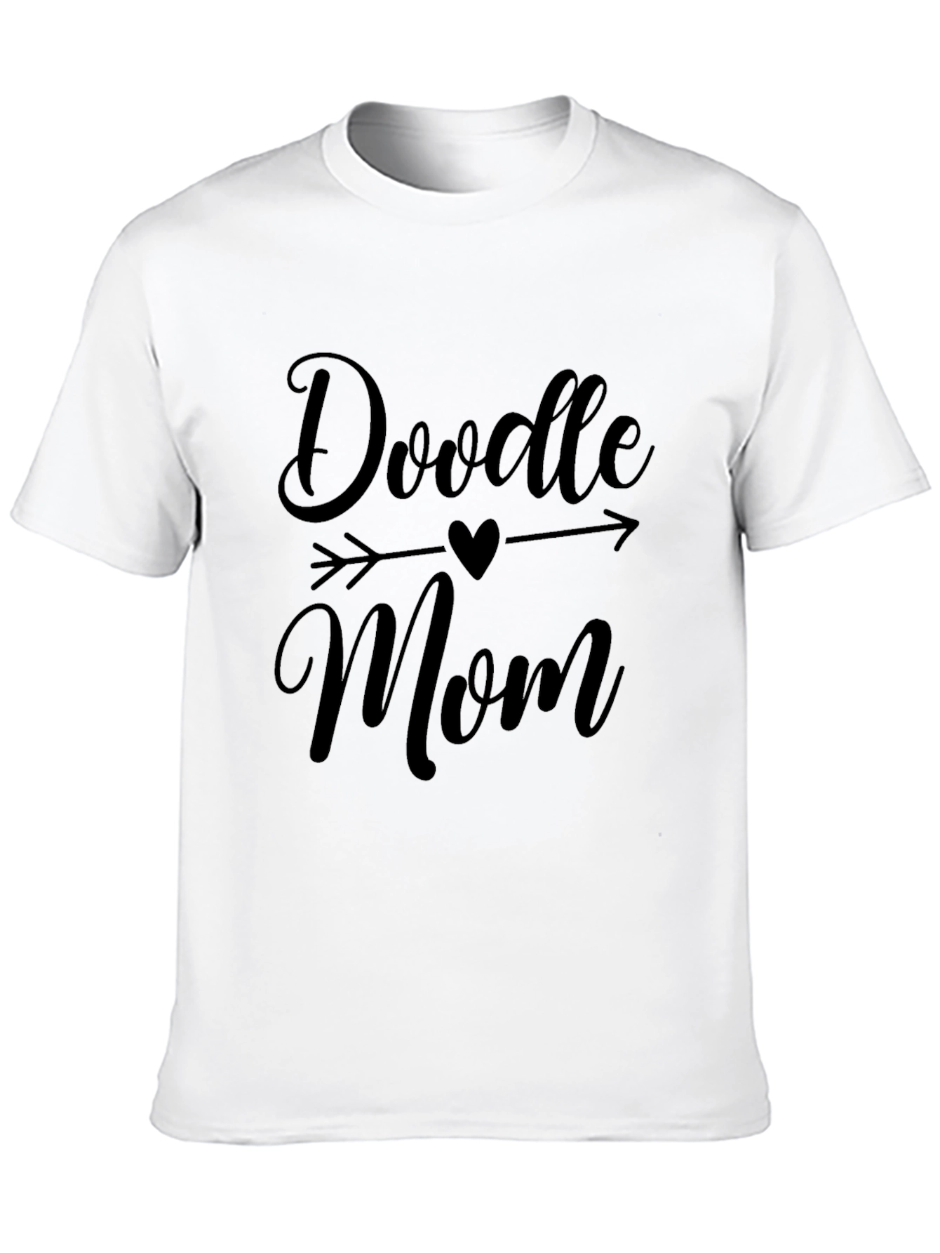 Doodle Mom Graphic T-Shirt Black Short Sleeve