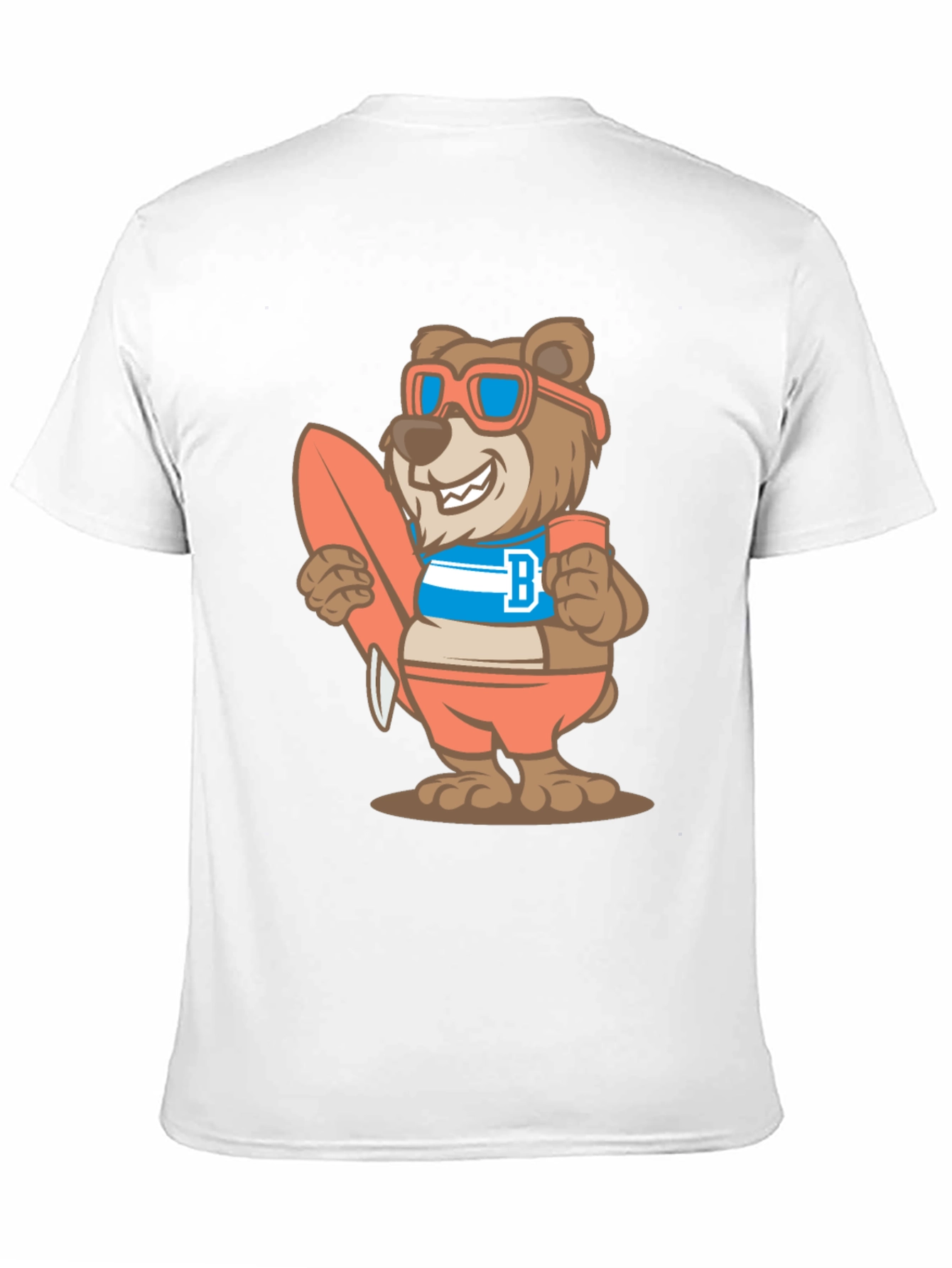 Surfer Bear Graphic T-Shirt - Black