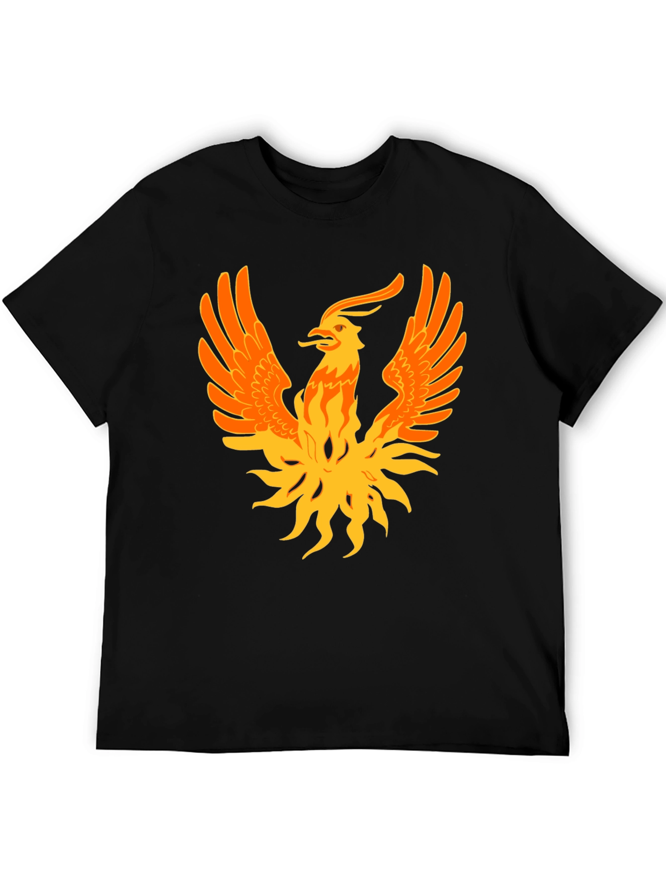 Phoenix Graphic Print Black Tee