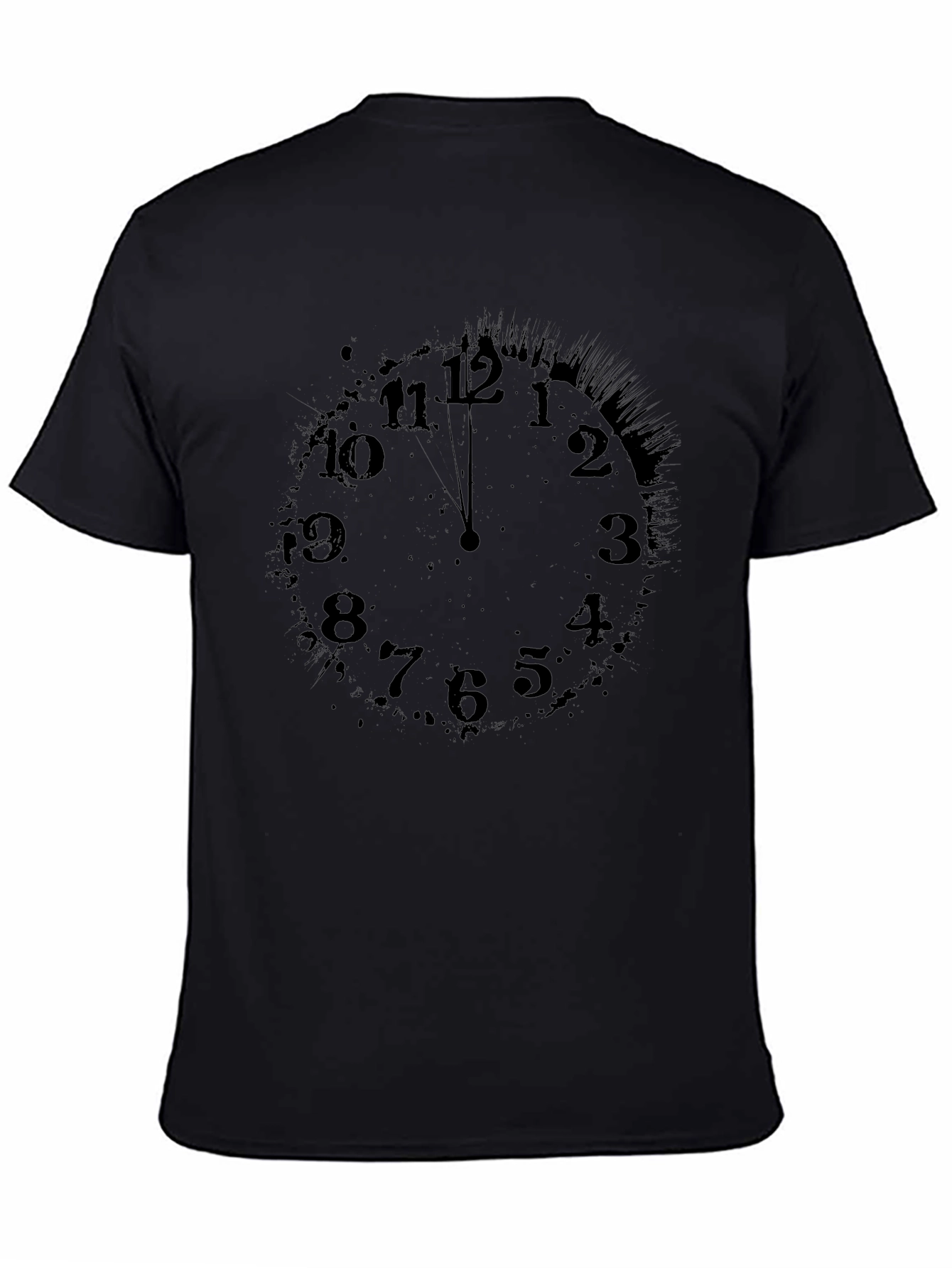 Midnight Clock Graphic Tee - Dark and Stylish