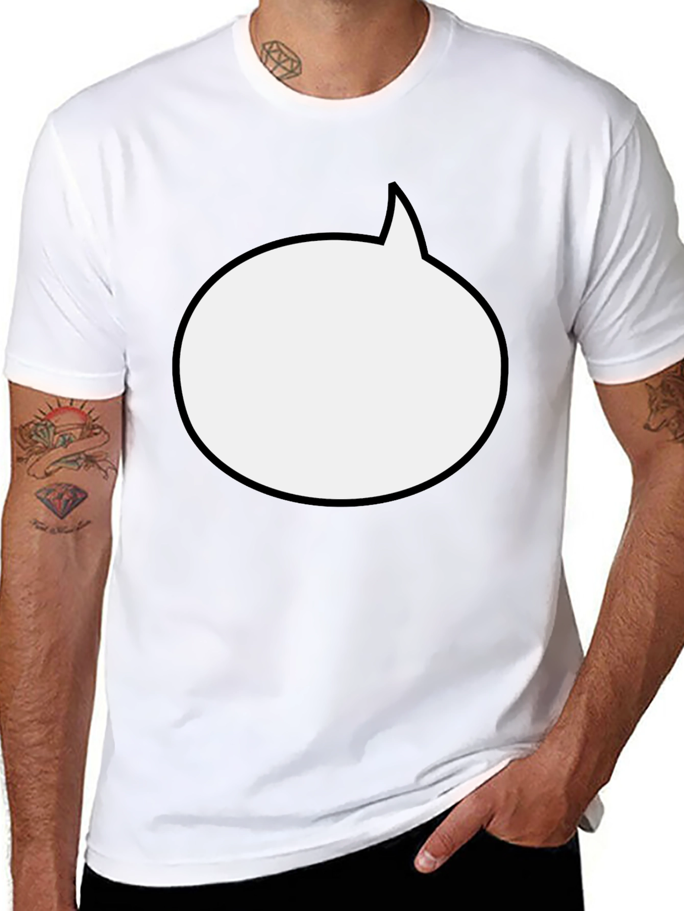 Comic Bubble Black T-Shirt