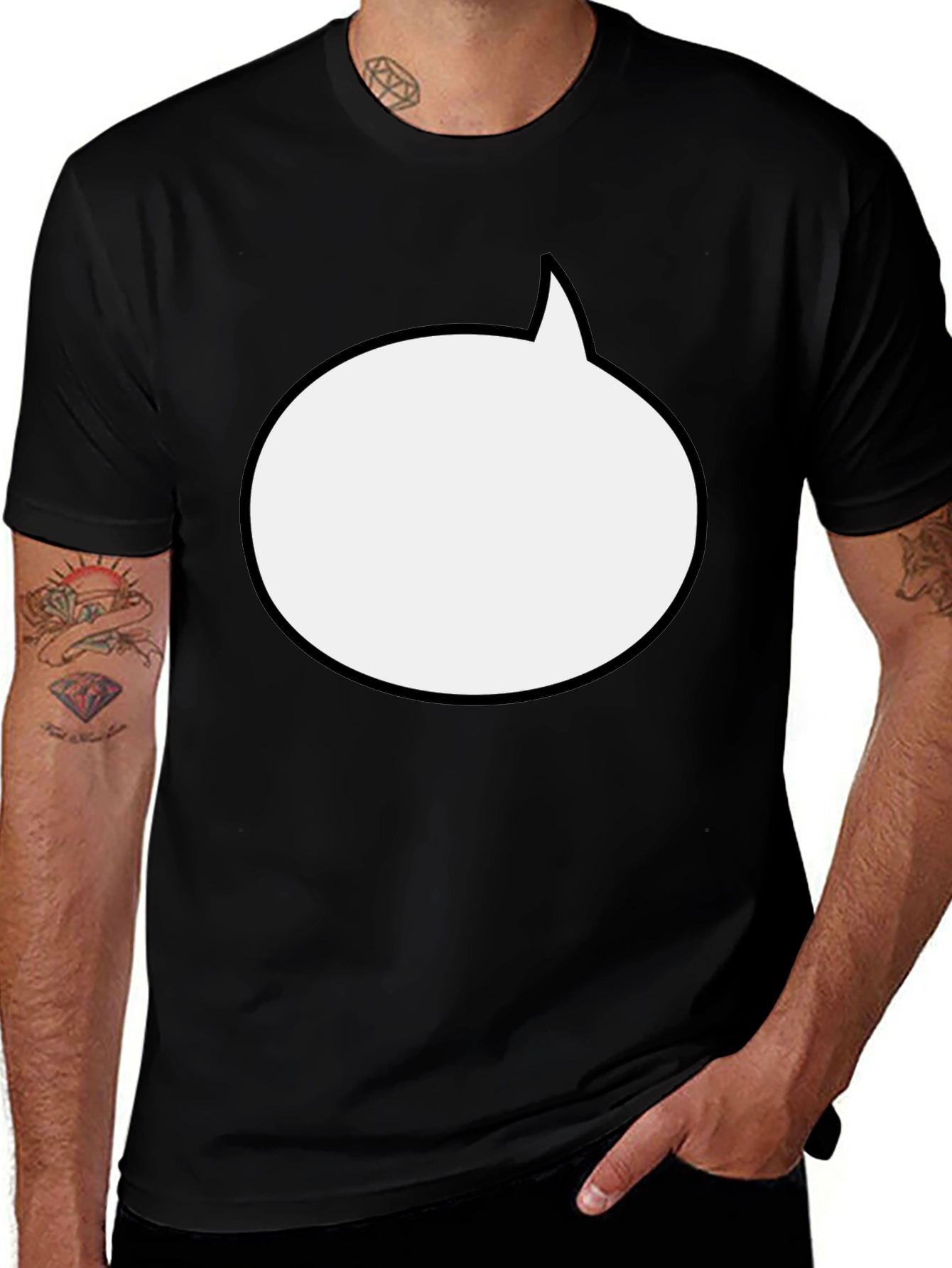 Comic Bubble Black T-Shirt