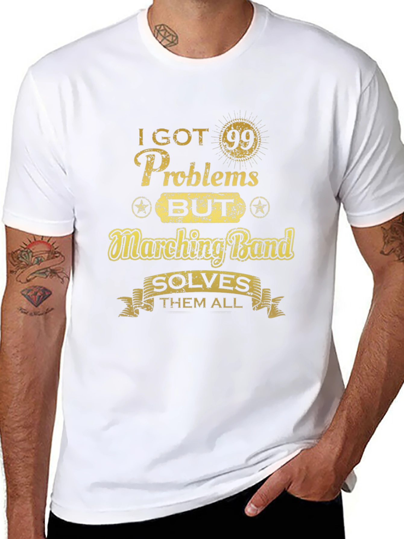 Marching Band Solves All Problems T-Shirt