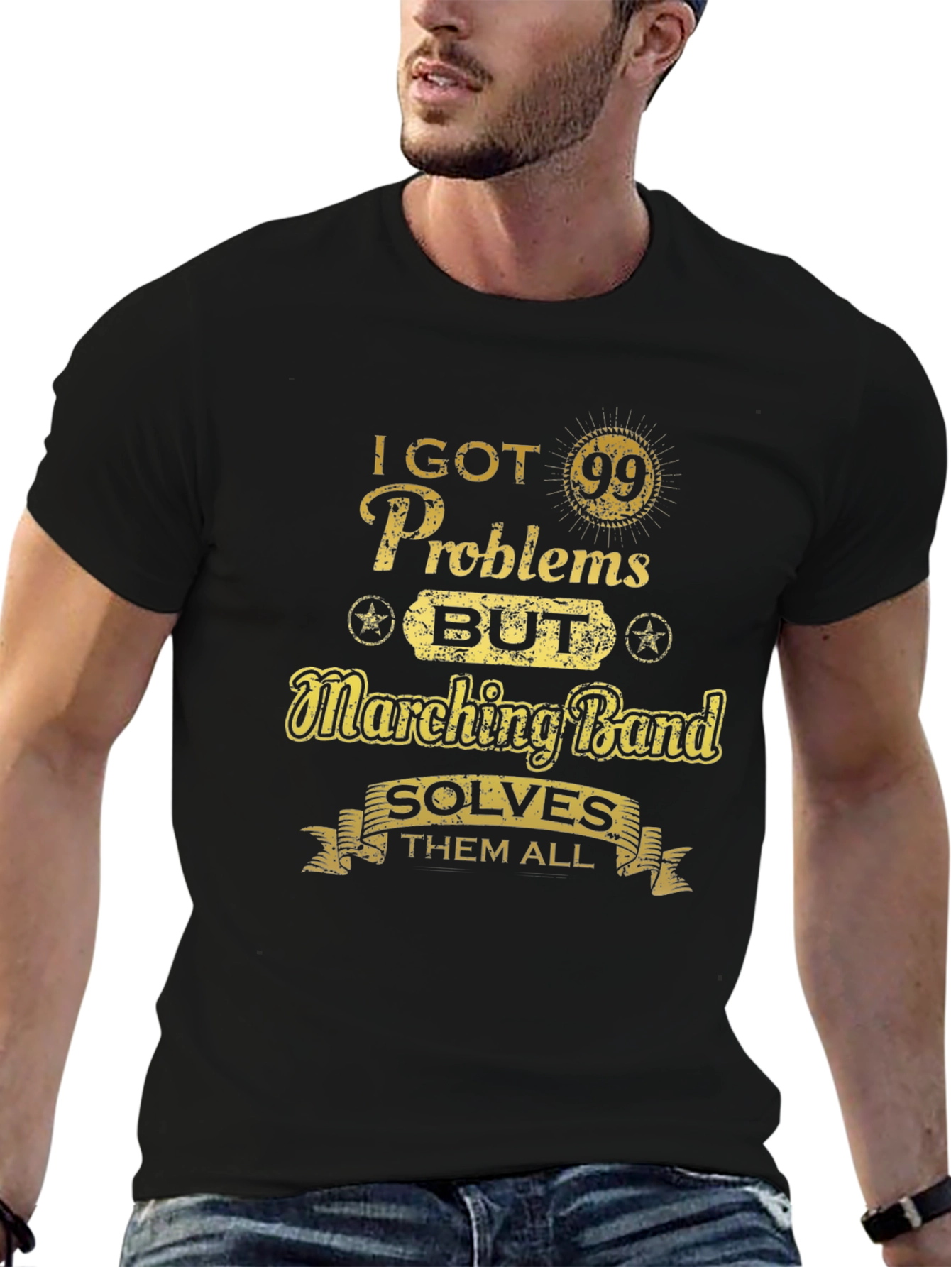 Marching Band Solves All Problems T-Shirt