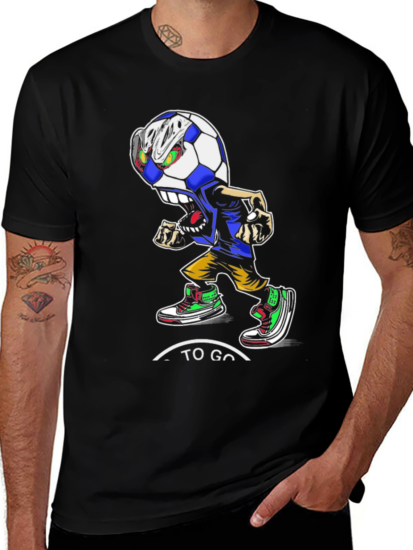 Soccer Ball Cartoon Character T-Shirt