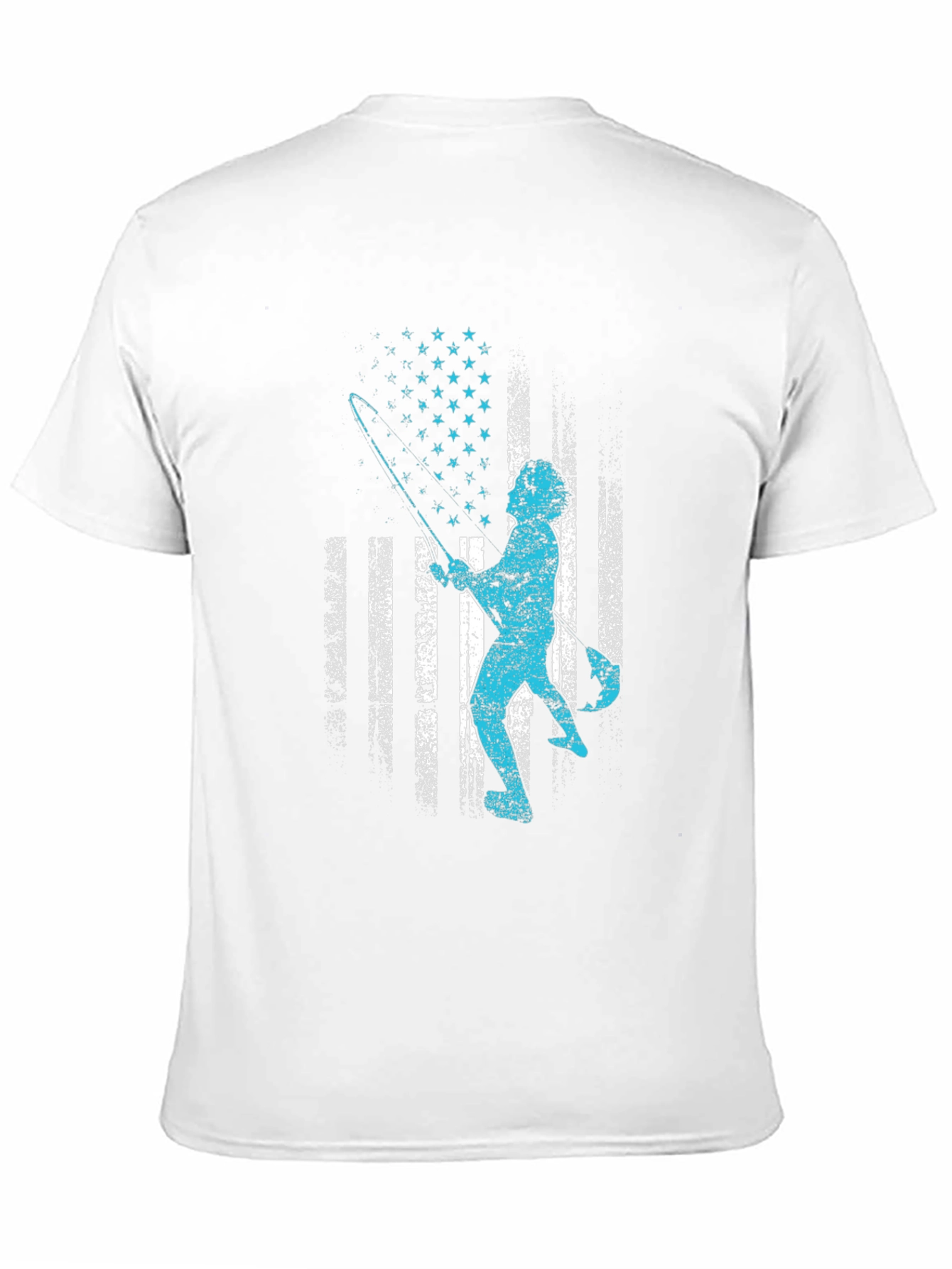 Fishing American Flag Graphic Tee