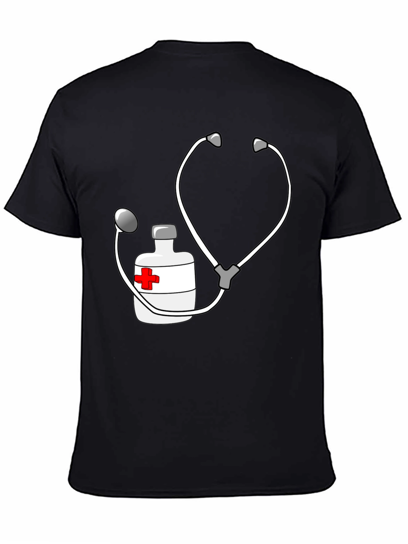 Novelty Nurse/Doctor Stethoscope & Medicine T-Shirt