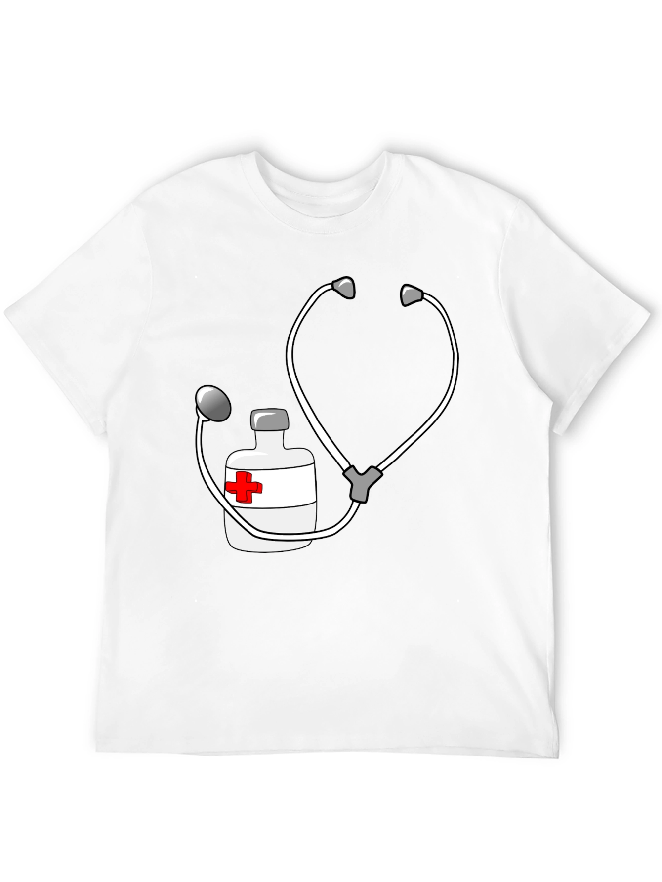 Novelty Nurse/Doctor Stethoscope & Medicine T-Shirt