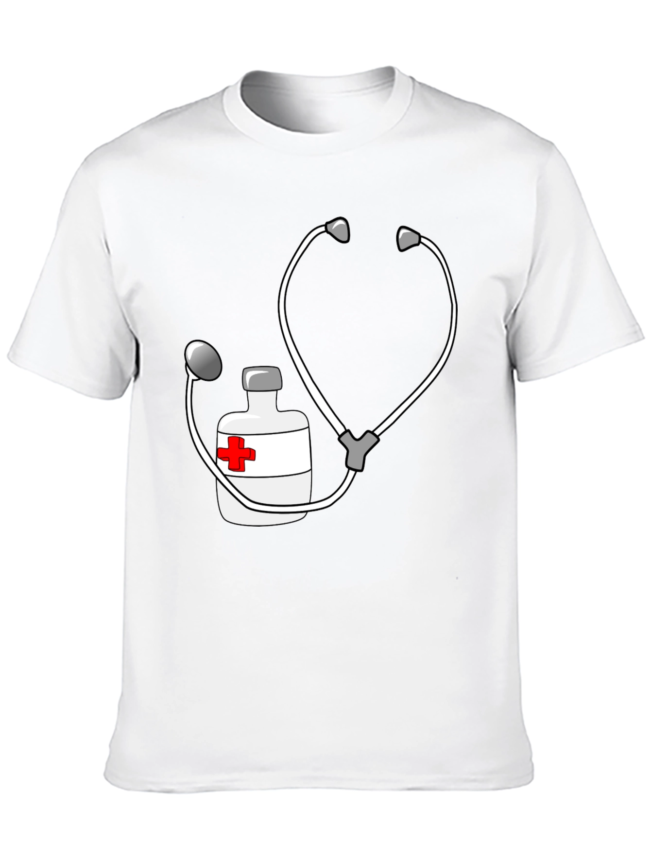 Novelty Nurse/Doctor Stethoscope & Medicine T-Shirt