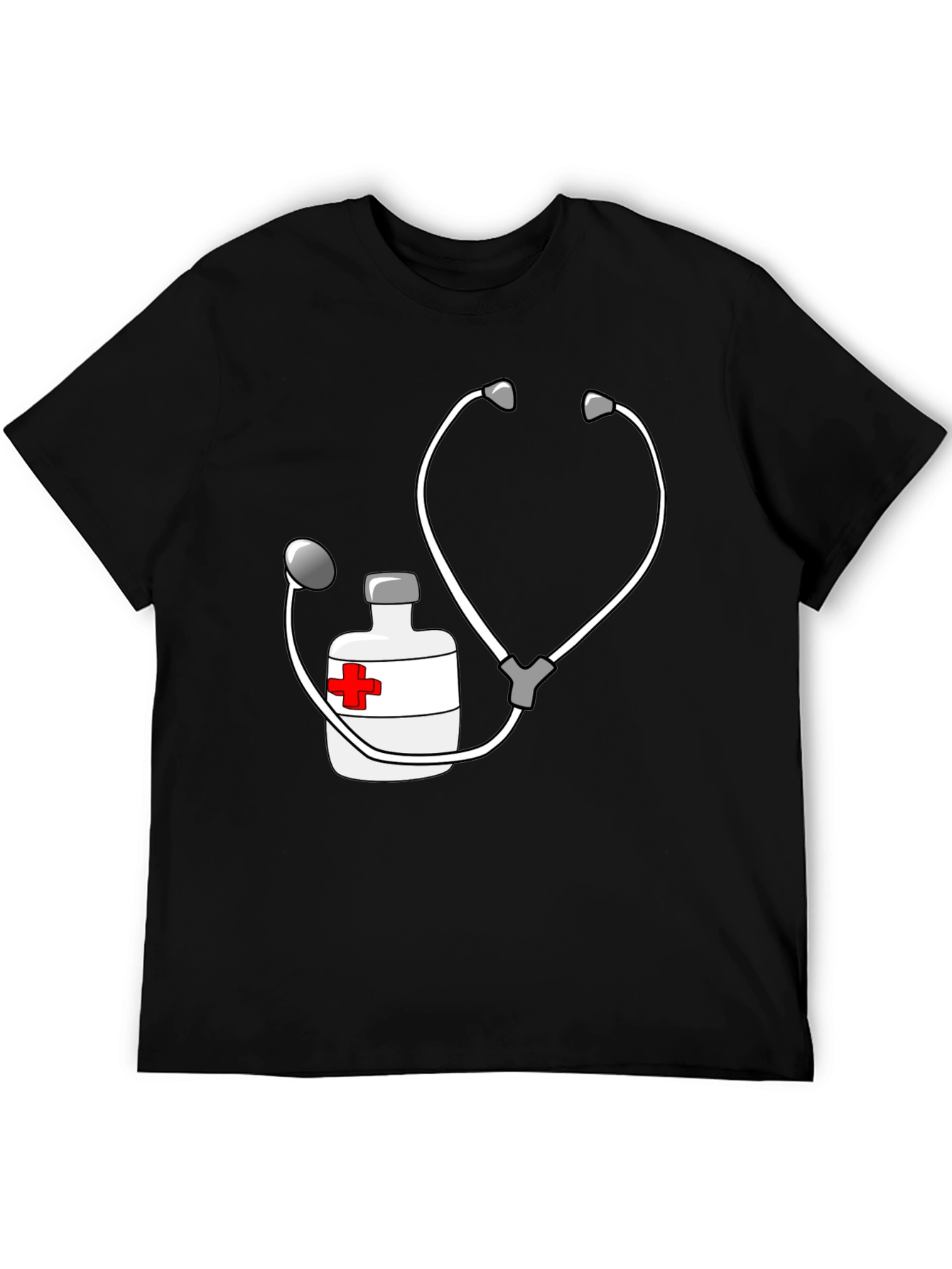 Novelty Nurse/Doctor Stethoscope & Medicine T-Shirt