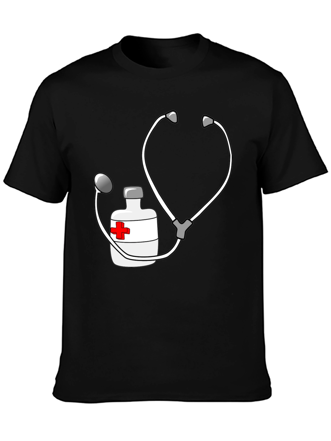Novelty Nurse/Doctor Stethoscope & Medicine T-Shirt