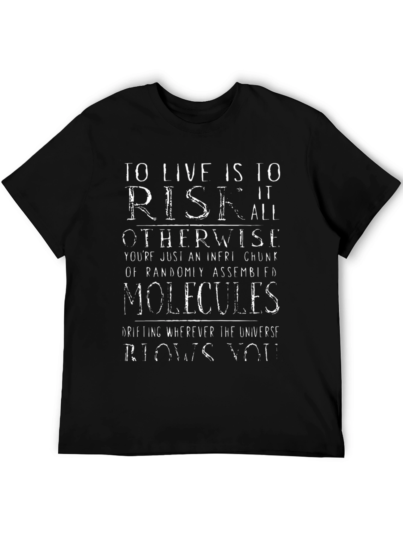 Live to Risk Graphic Print Tee - Black