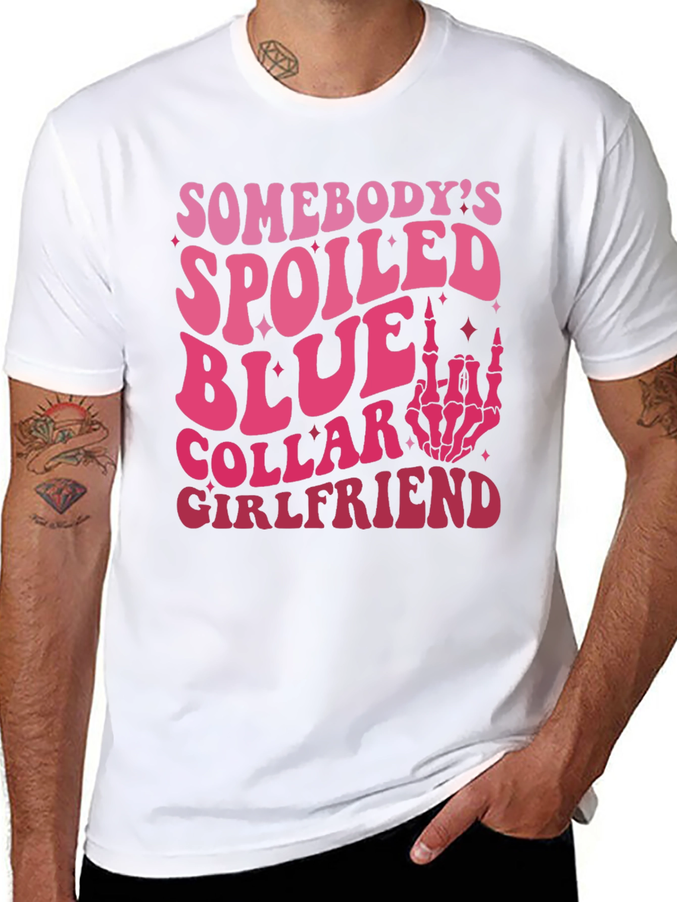Spoiled Blue Collar Girlfriend Graphic Tee