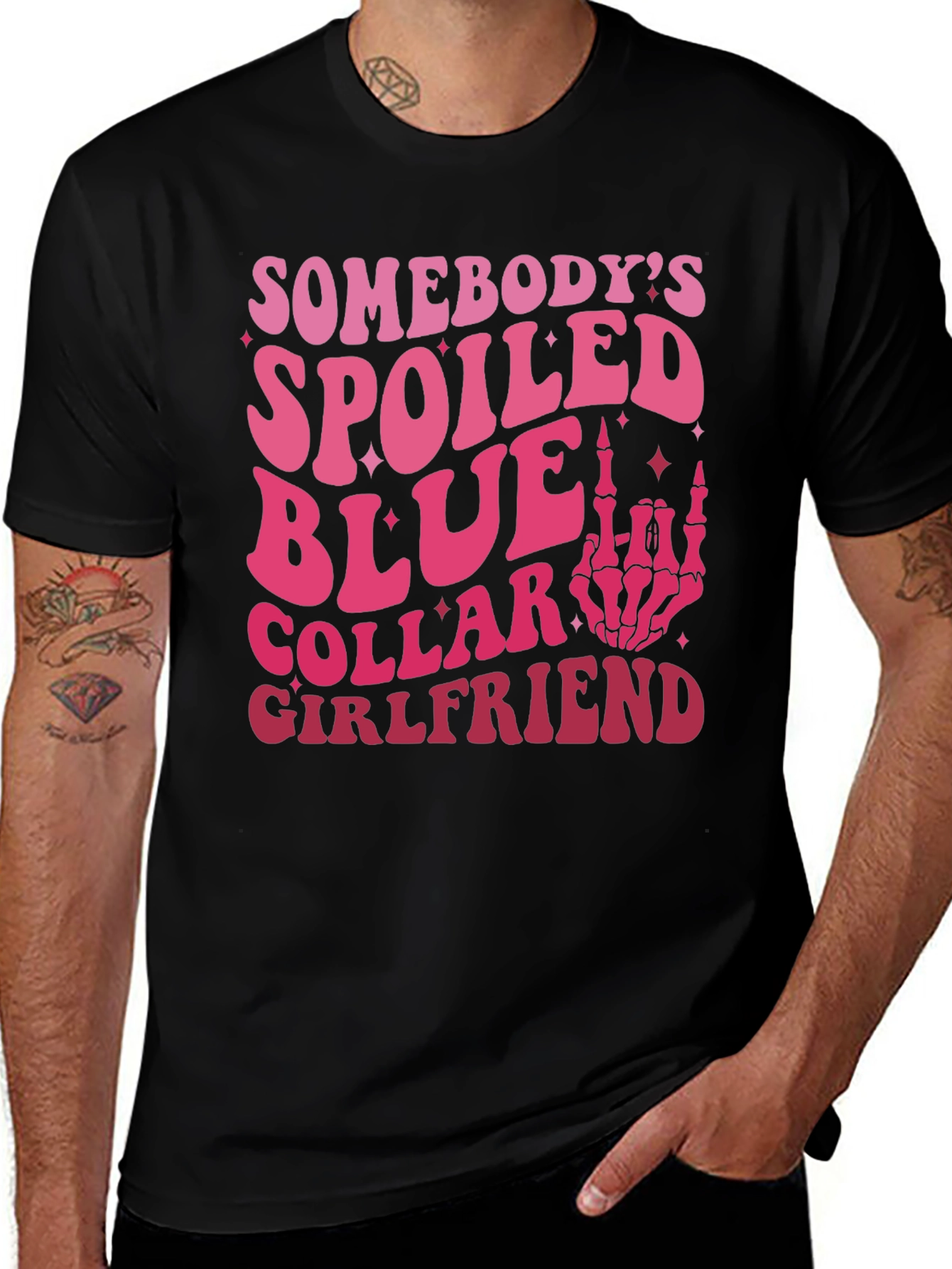 Spoiled Blue Collar Girlfriend Graphic Tee