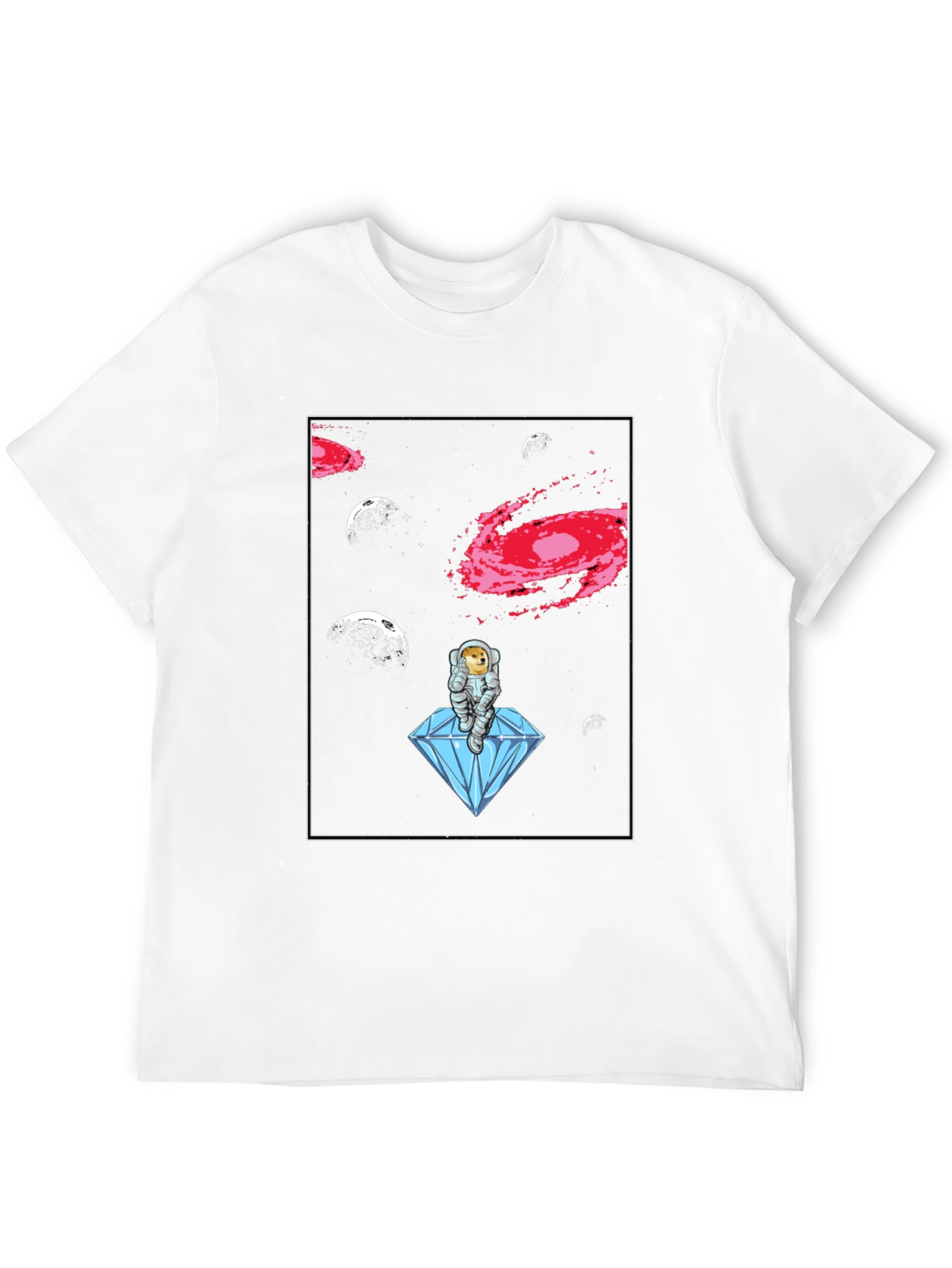 Astronaut Doge on Diamond T-Shirt