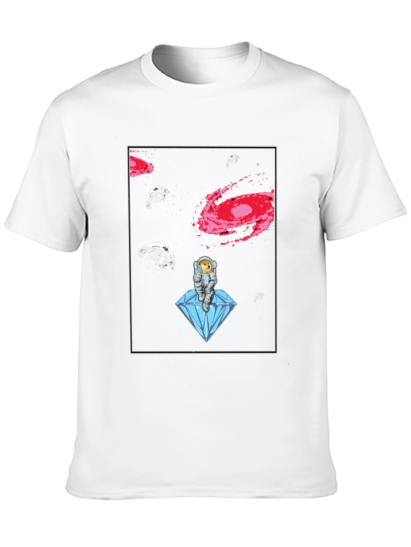 Astronaut Doge on Diamond T-Shirt