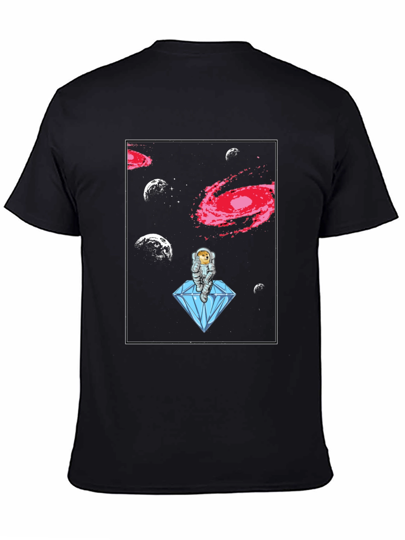 Astronaut Doge on Diamond T-Shirt