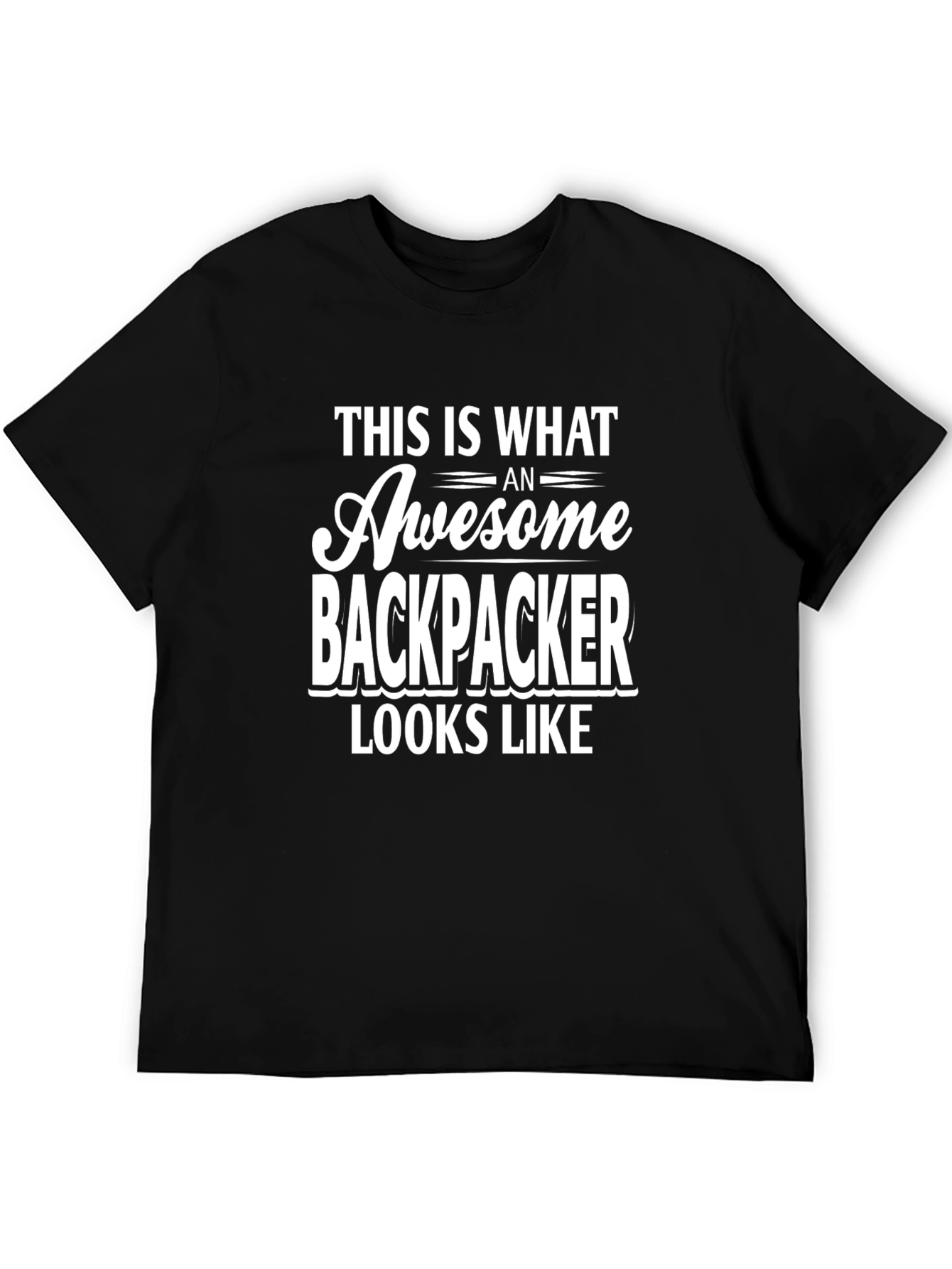 Awesome Backpacker T-Shirt - Black Graphic Tee