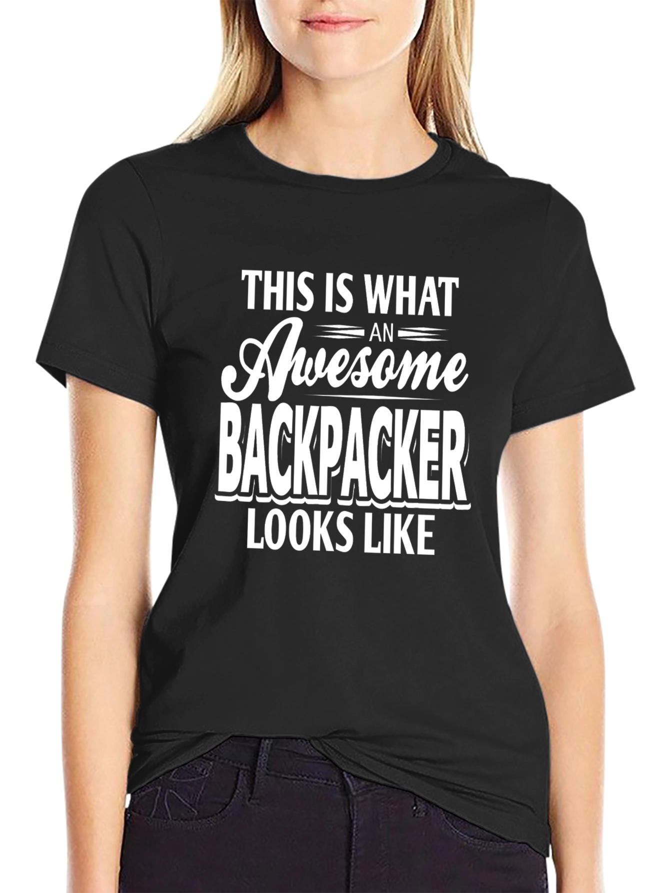 Awesome Backpacker T-Shirt - Black Graphic Tee