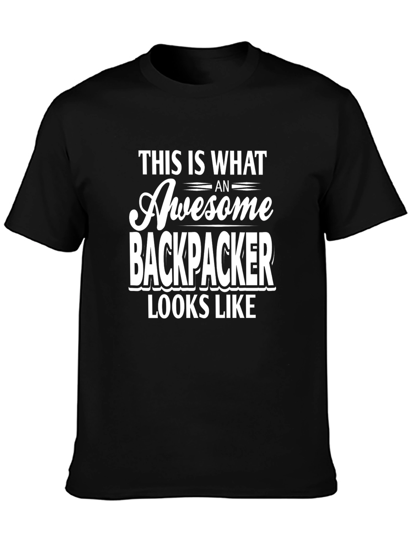 Awesome Backpacker T-Shirt - Black Graphic Tee
