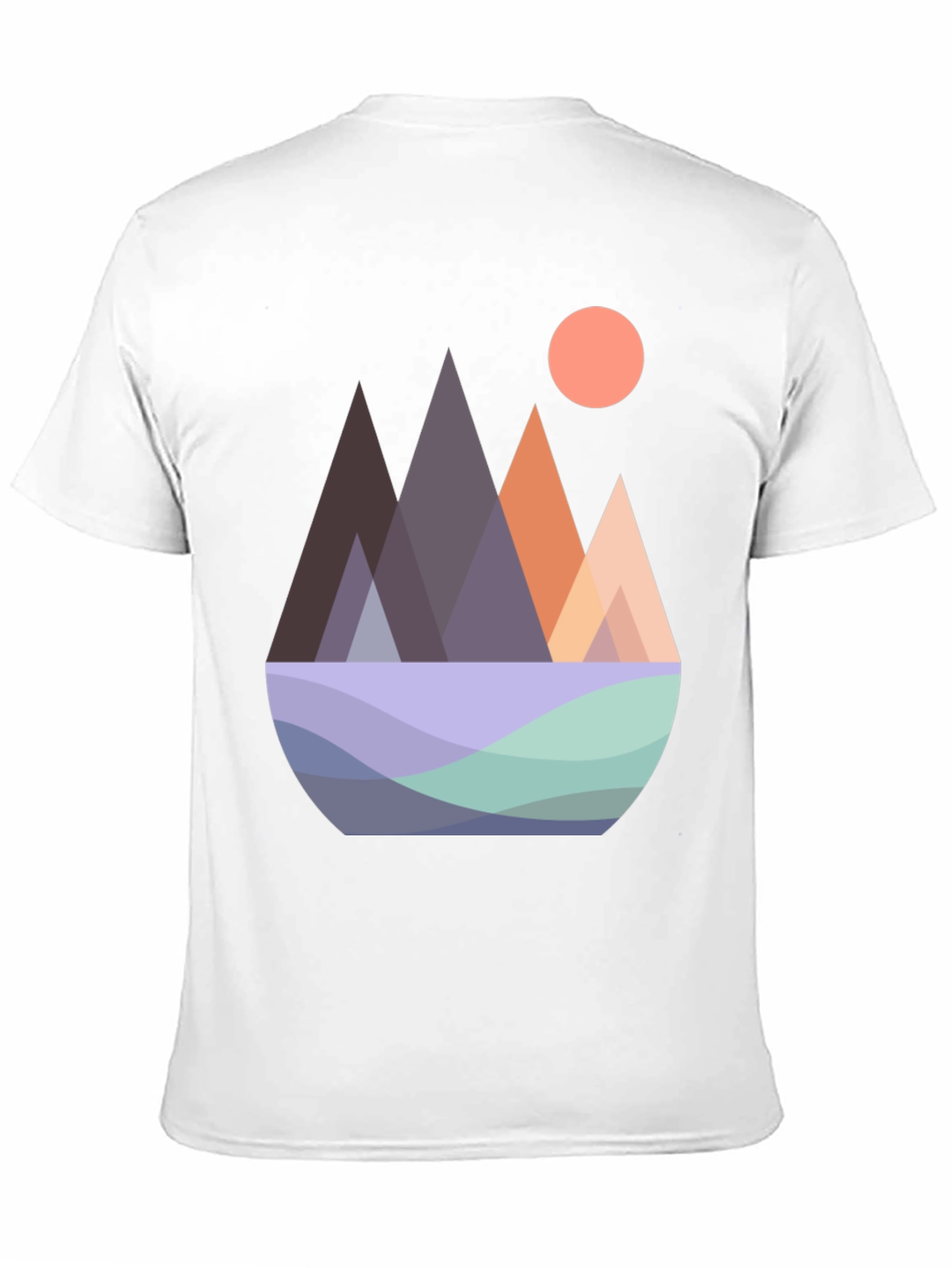 Geometric Mountain Graphic Tee - Modern Design