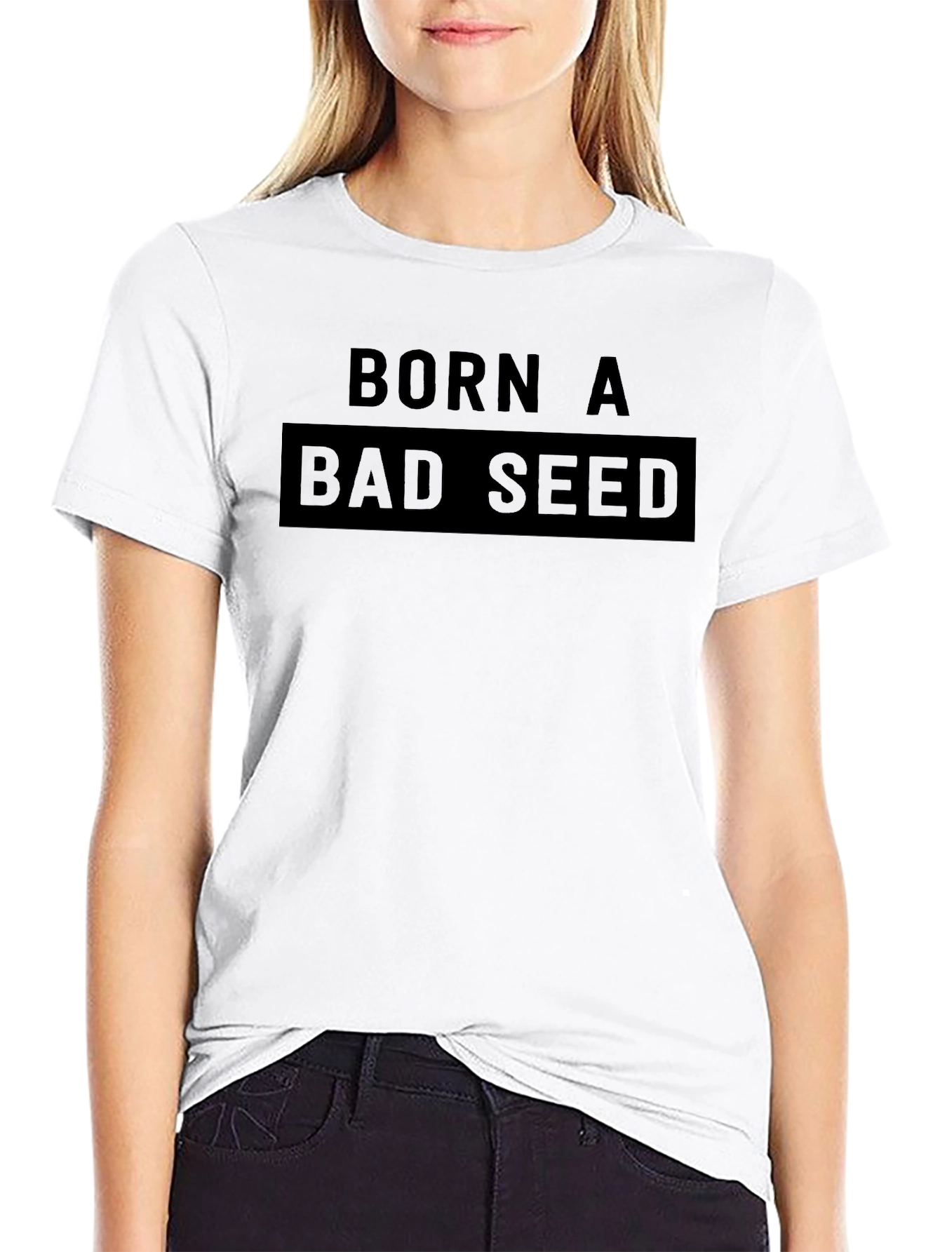Born A Bad Seed Graphic T-Shirt - Black