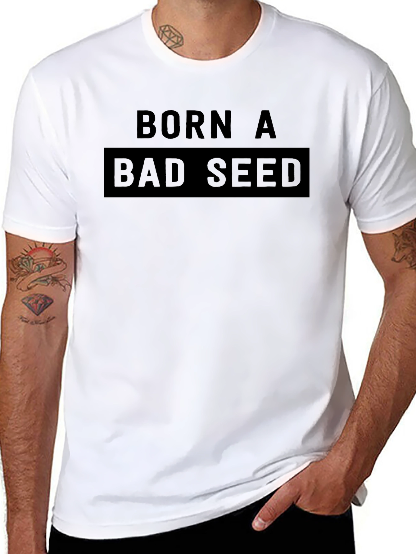 Born A Bad Seed Graphic T-Shirt - Black