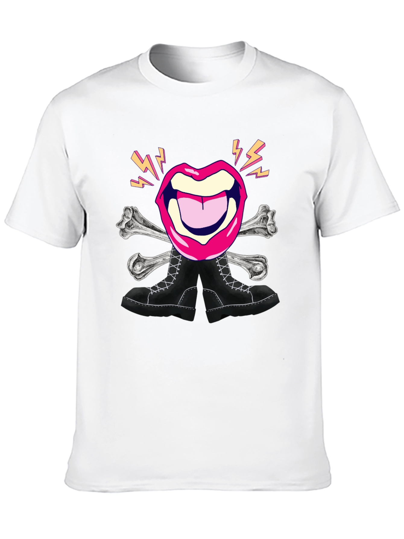 Rock Lips Crossbones Boots Graphic Tee