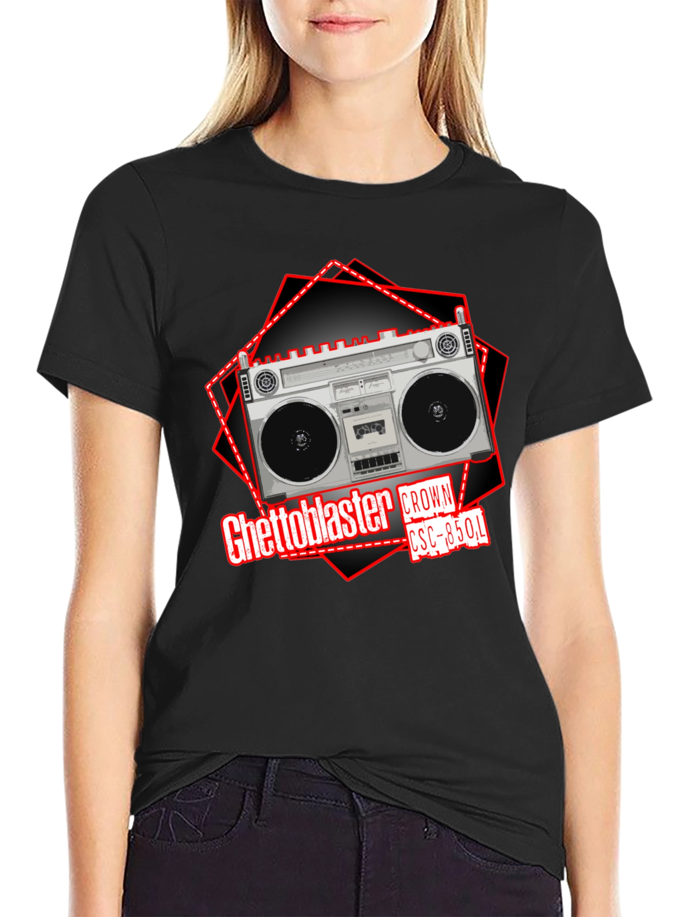 Retro Ghetto Blaster Crown CSC-850L Graphic T-Shirt
