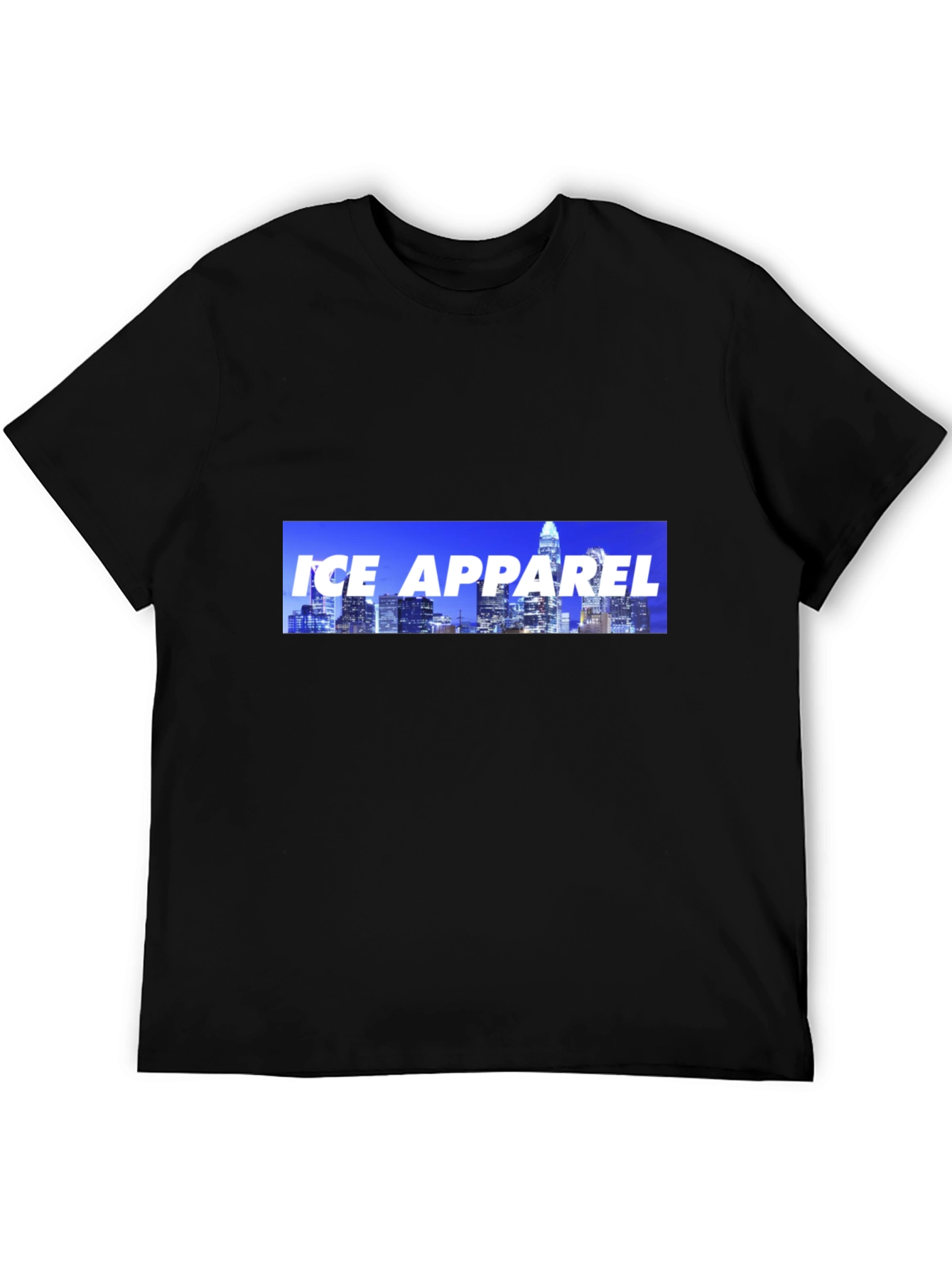 Ice Apparel Black T-Shirt - Cityscape Design