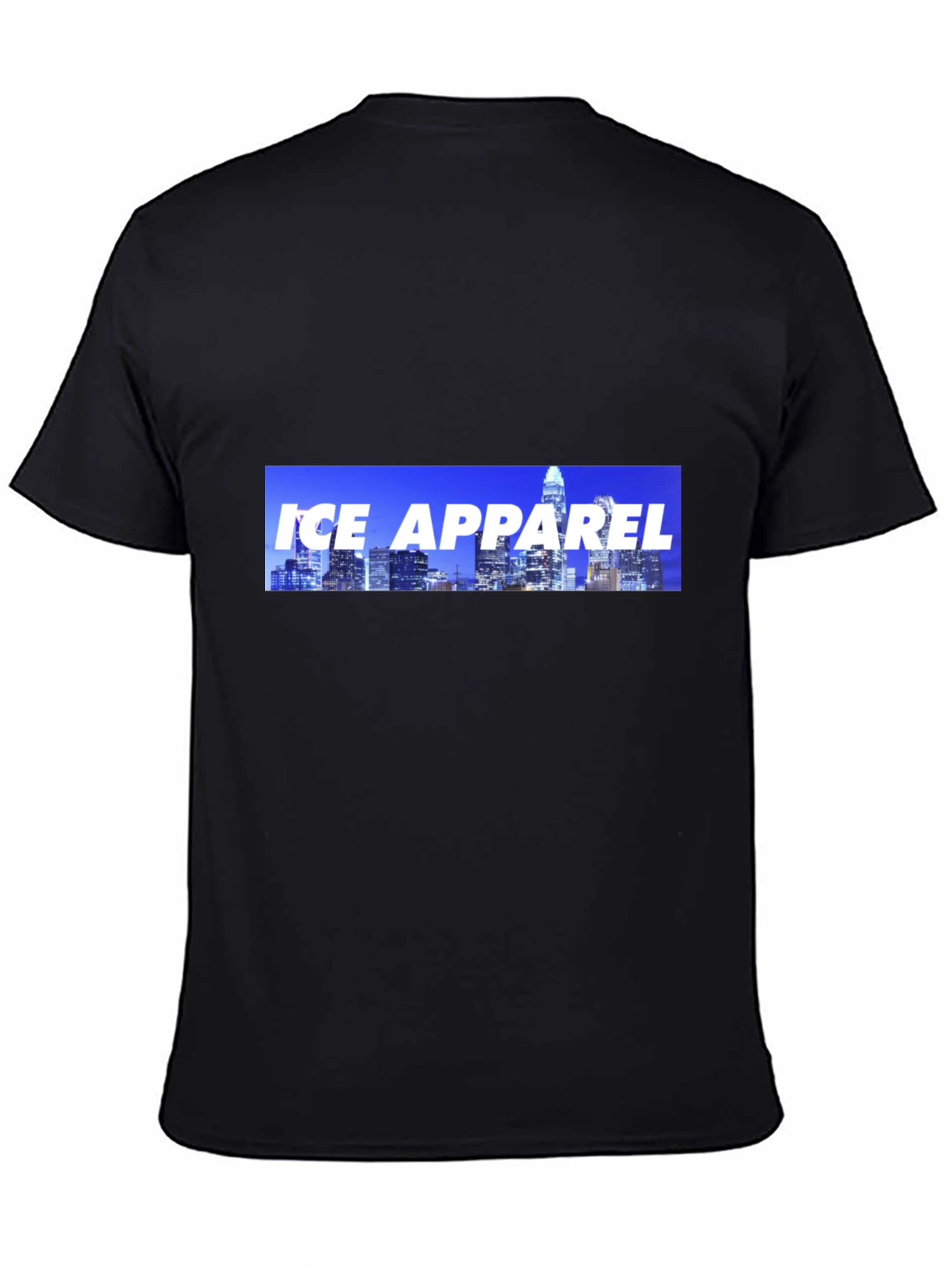Ice Apparel Black T-Shirt - Cityscape Design