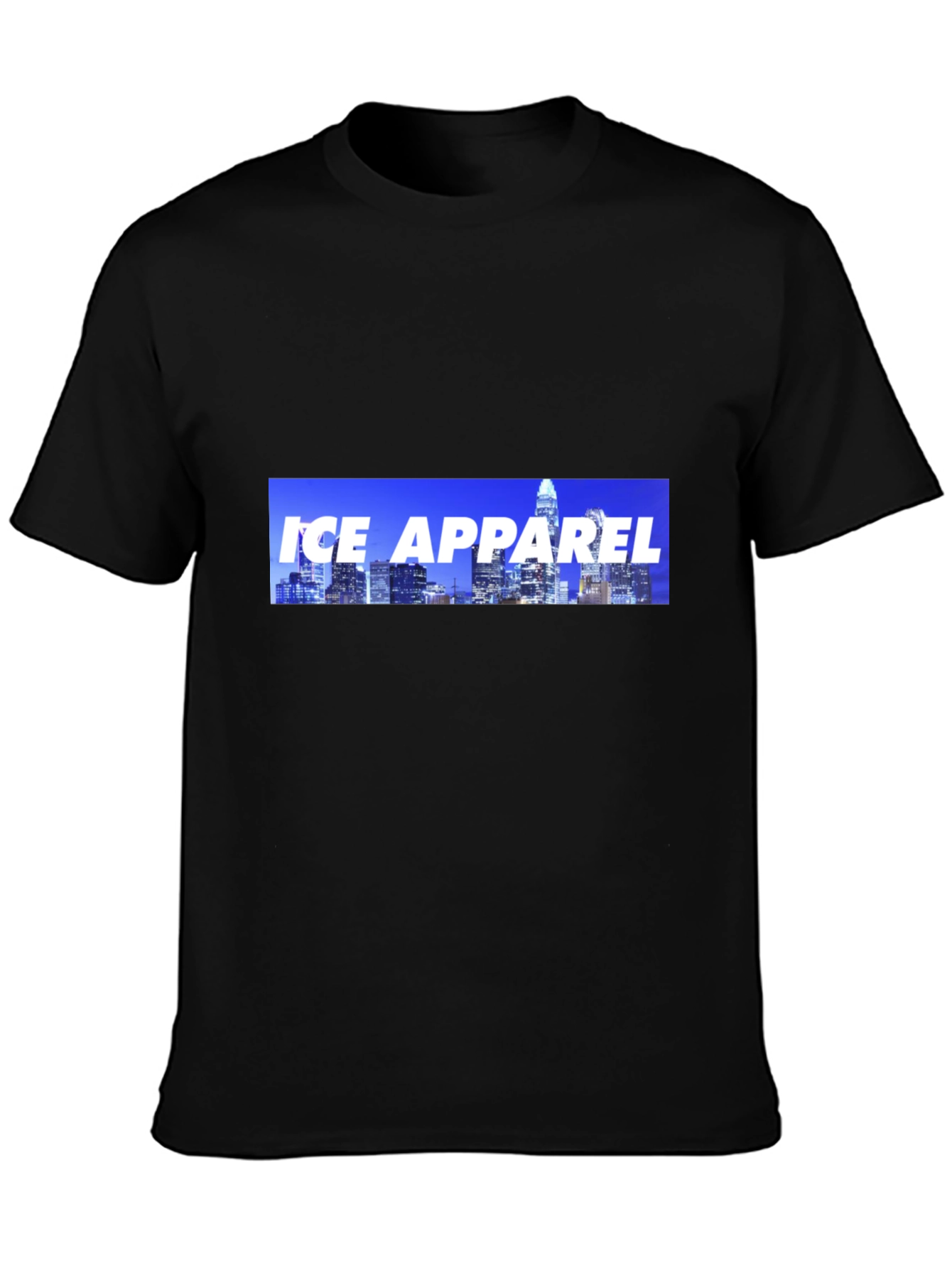 Ice Apparel Black T-Shirt - Cityscape Design
