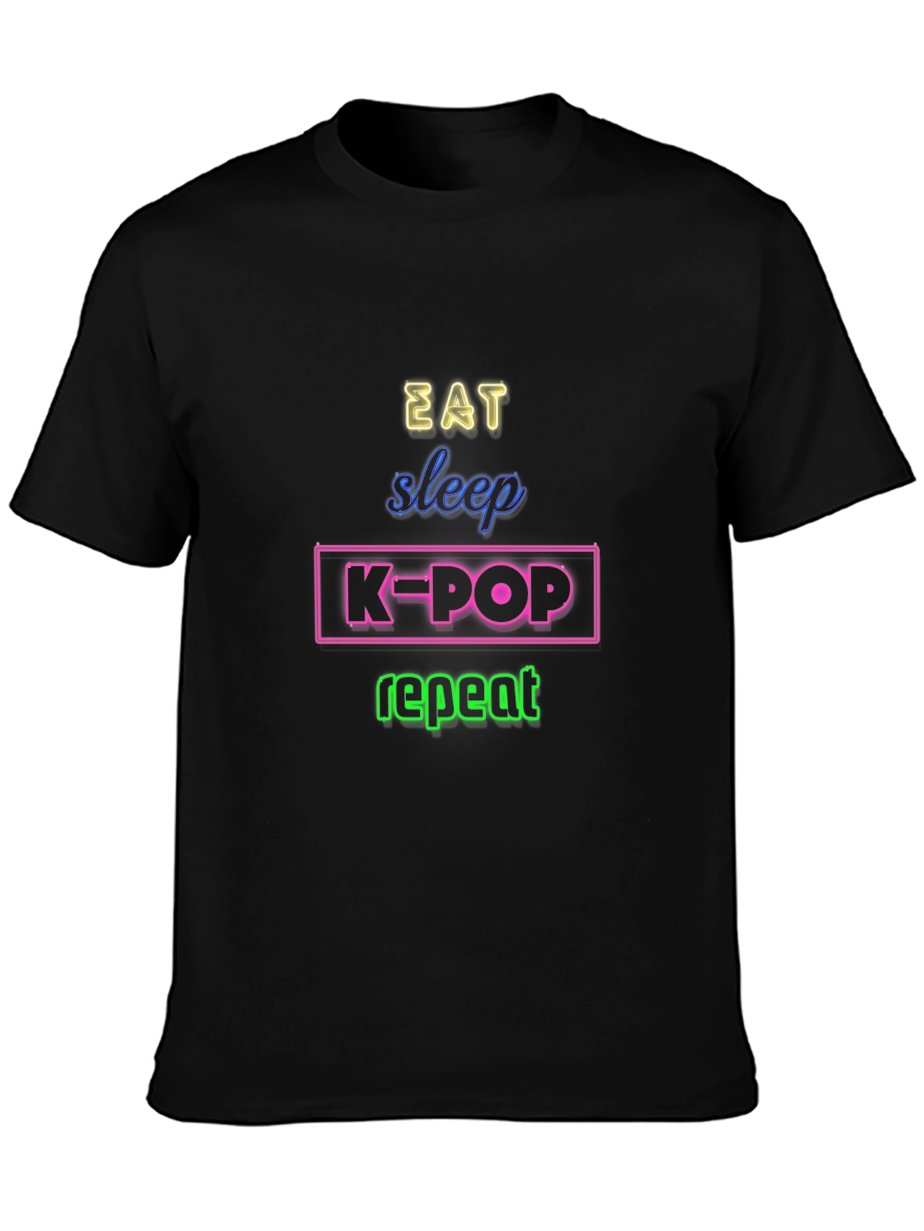 Eat Sleep K-Pop Repeat Graphic Tee