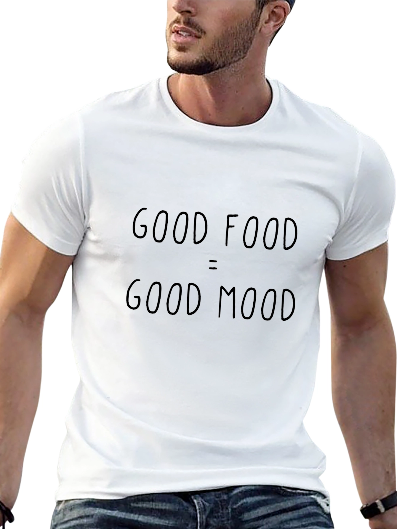 Good Food = Good Mood Black T-Shirt