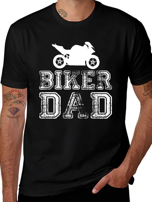 Biker Dad T-Shirt - Motorcycle Lover Fathers Day Gift