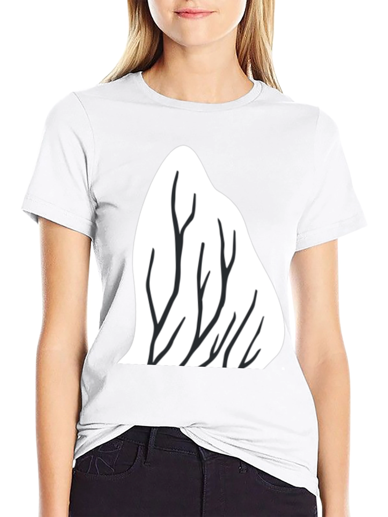 Mountain Trees Graphic Tee - Black