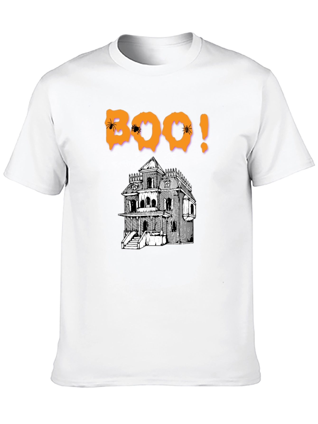 Halloween Boo Haunted House Graphic T-Shirt